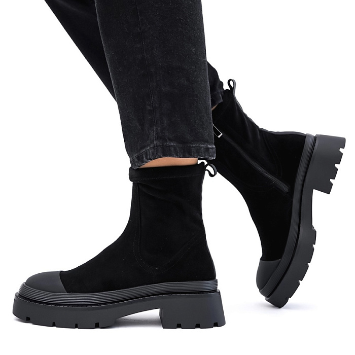 Женские ботинки basic FEDERICA RODARI черные, артикул 4E-1090-905