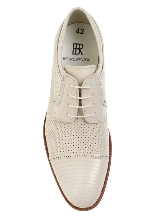 Мужские туфли basic BRUNO RENZONI  бежевые, артикул 5492B-712B