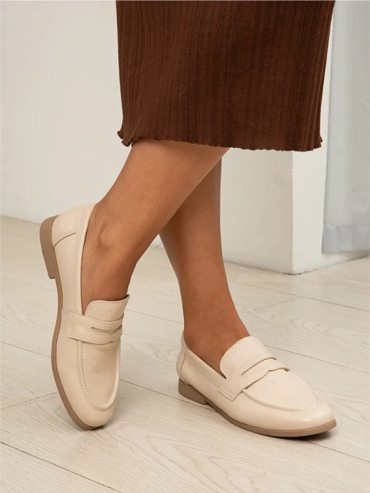 Женские лоферы SOFIA-ALEXANDRA бежевые, артикул SA20428-WB