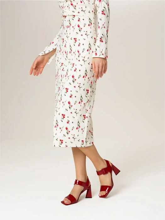 Женские босоножки  FEDERICA RODARI красные, артикул 38E-HF530-6856L1