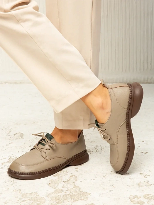 Женские туфли eObuv бежевые, артикул CTS24-BWLM3-009F