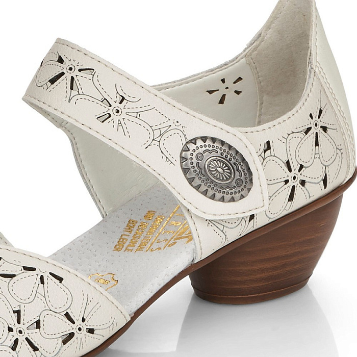 Женские туфли basic RIEKER белые, артикул 43786-80