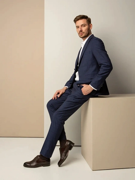 Мужские оксфорды BRUNO RENZONI  коричневые, артикул 5332A-789B