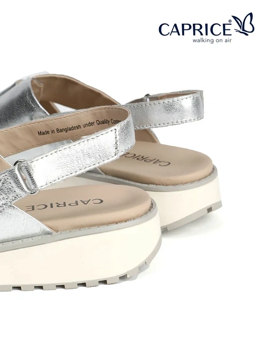 Женские босоножки  CAPRICE серебристые, артикул 9-9-28703-42-920