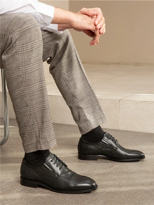 Мужские туфли BRUNO RENZONI  черные, артикул 2465-4-C515