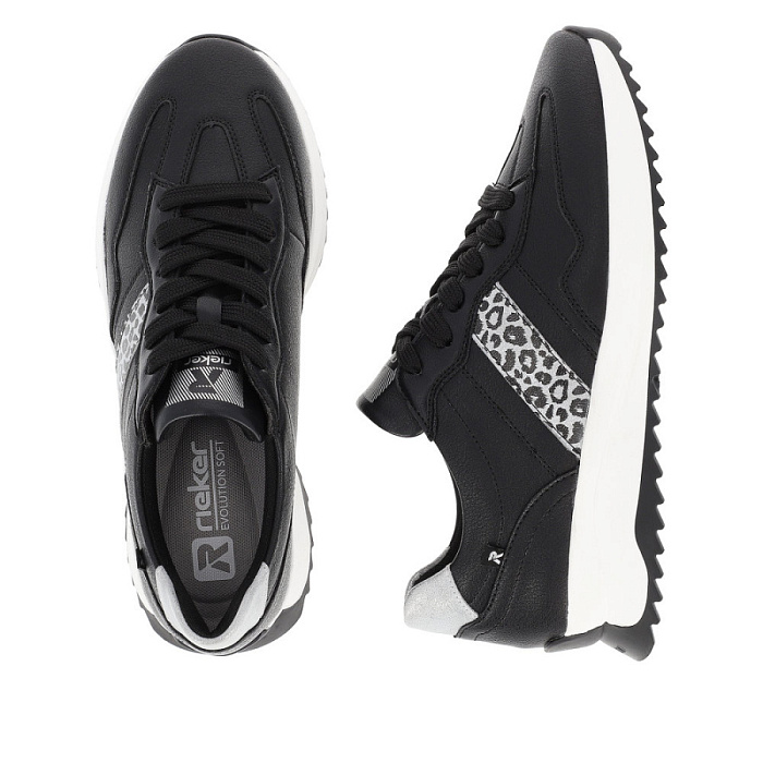 Женские кроссовки RIEKER черные, артикул W1301-00