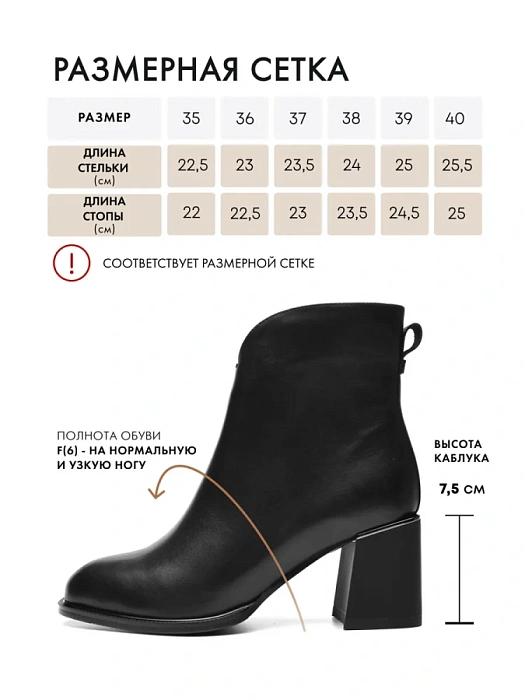 Женские ботильоны FEDERICA RODARI черные, артикул 15E-A3989D-1