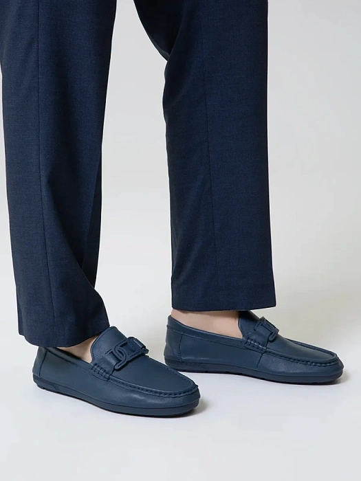 Мужские мокасины BRUNO RENZONI  синие, артикул WL2352-3