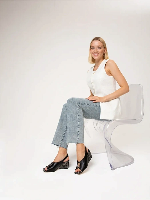 Женские босоножки  SOFIA-ALEXANDRA черные, артикул SA20559-WL