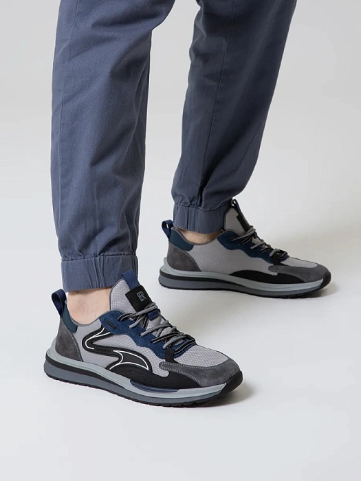 Мужские кроссовки BRUNO RENZONI  серые, артикул HGLB90203-17