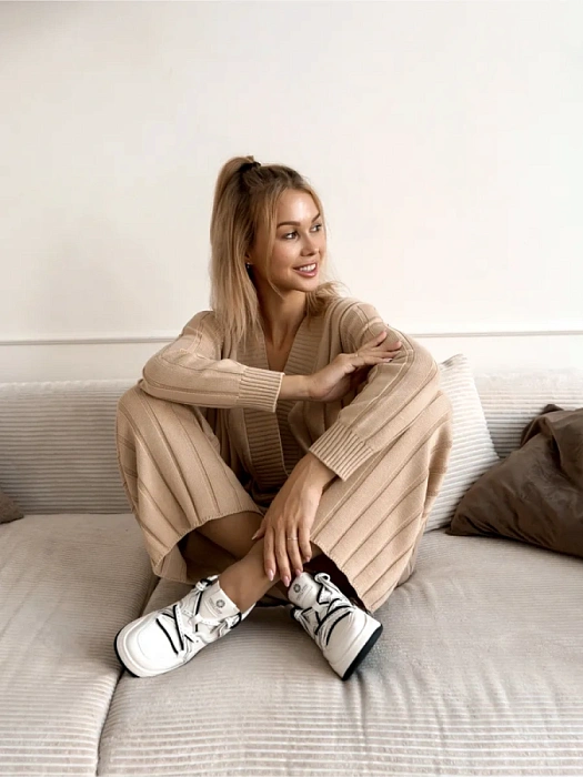 Женские кеды FEDERICA RODARI белые, артикул 42E-L620-1D