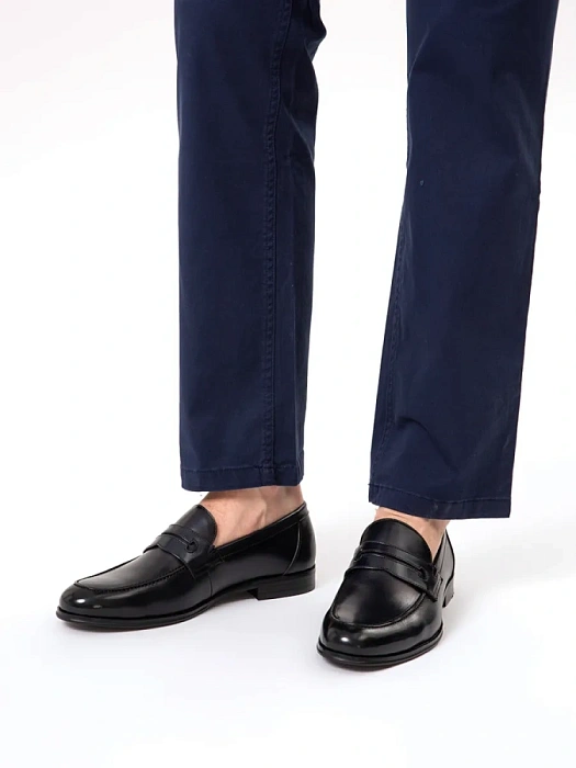 Мужские лоферы BRUNO RENZONI  синие, артикул F238AB-19B