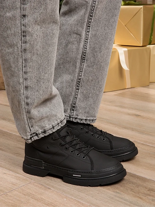 Мужские ботинки basic BRUNO RENZONI  черные, артикул BR11225-MN/10