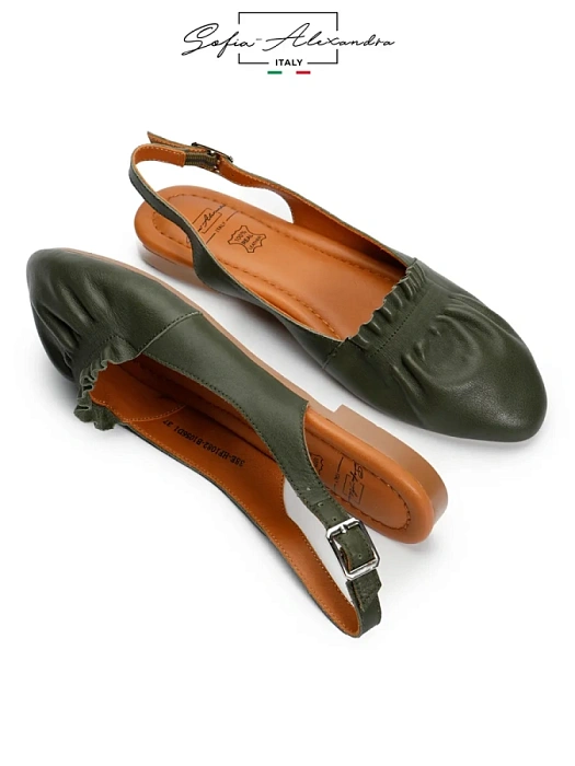 Женские слингбэки SOFIA-ALEXANDRA зеленые, артикул 38E-HF1082-B1056D1