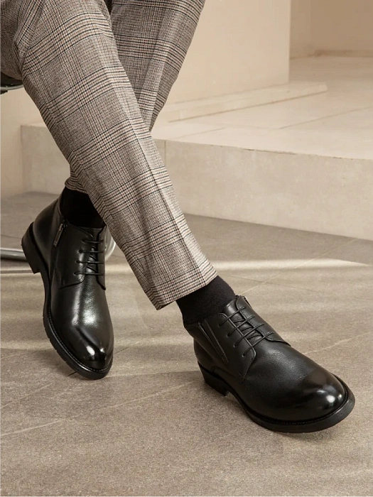 Мужские ботинки BRUNO RENZONI  черные, артикул H011-1