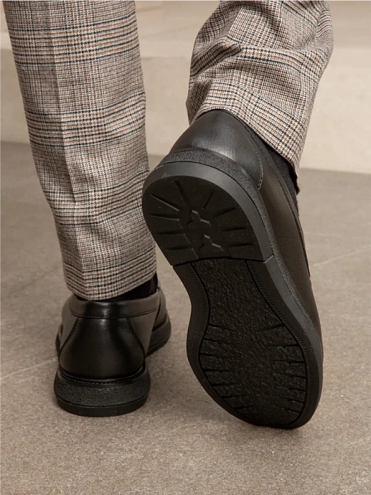 Мужские мокасины BRUNO RENZONI  черные, артикул 290A-16Z-961