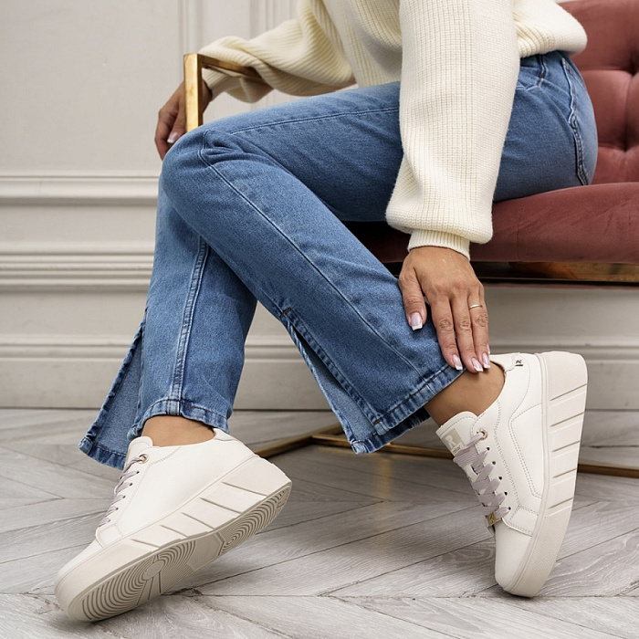 Женские кеды RIEKER белые, артикул W0503-80