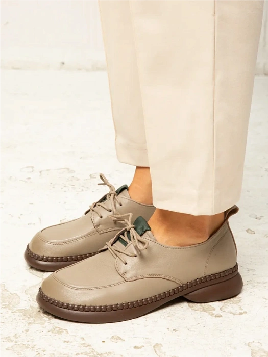 Женские туфли eObuv бежевые, артикул CTS24-BWLM3-009F