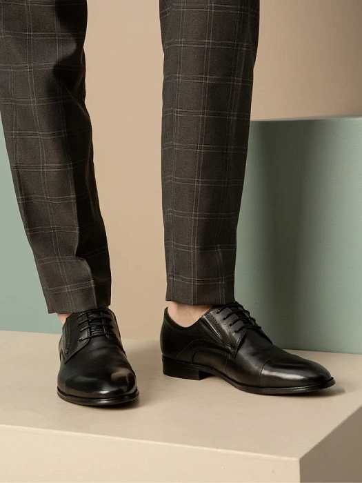 Мужские дерби BRUNO RENZONI  черные, артикул 5381A-910A