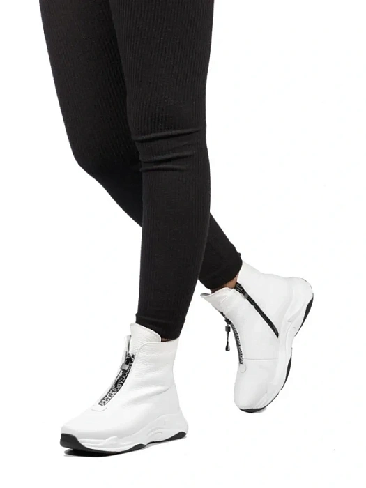 Женские ботинки basic FEDERICA RODARI белые, артикул 1511-1