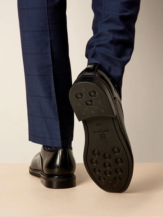 Мужские оксфорды BRUNO RENZONI  черные, артикул G288A-G32A-NP