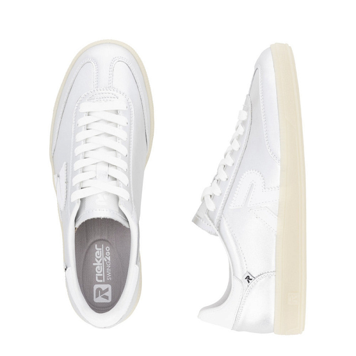 Женские кеды RIEKER серебряные, артикул W2200-90