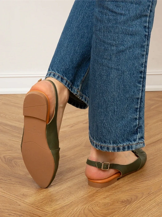 Женские слингбэки SOFIA-ALEXANDRA зеленые, артикул 38E-HF1082-B1056D1