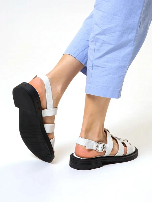 Женские сандалии FEDERICA RODARI белые, артикул 7E-2872-809-B1069