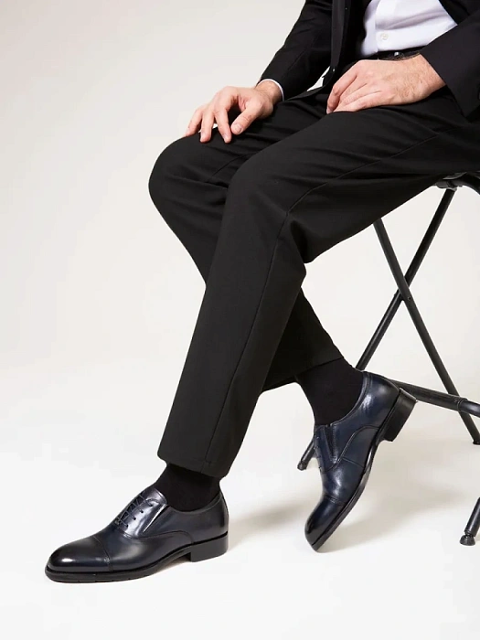 Мужские туфли BRUNO RENZONI  синие, артикул 5408A-7105D