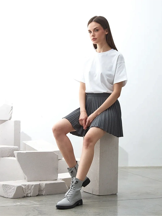 Женские ботинки FEDERICA RODARI серые, артикул 31E-K623-L497