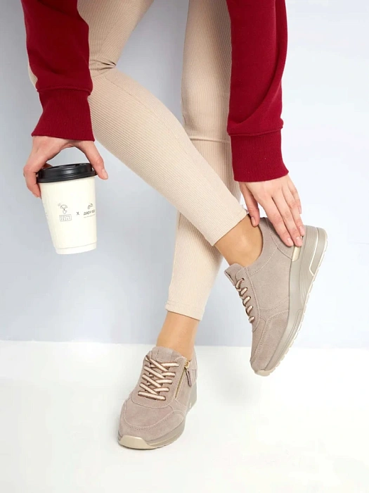 Женские кроссовки eObuv бежевые, артикул 81586-5