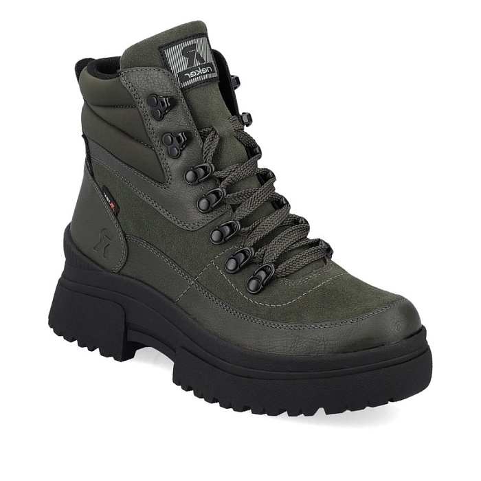 Женские берцы RIEKER зеленые, артикул W0370-54