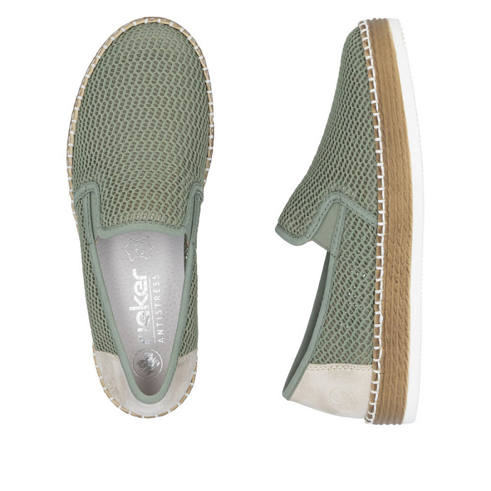 Женские слипоны RIEKER зеленые, артикул L7873-52