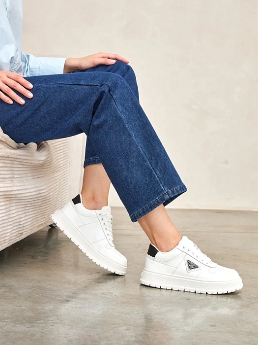 Женские кеды Donna Daniella  белые, артикул 42-TZV6-3-112