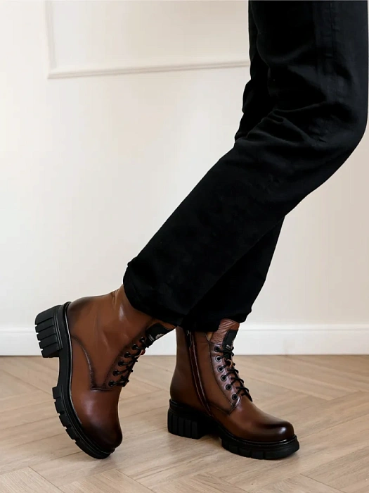 Женские ботинки FEDERICA RODARI шоколадные, артикул 15EOB-A3709D-6-1