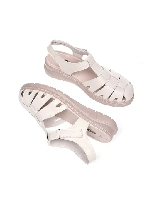 Женские сандалии eObuv бежевые, артикул 52E-LQ6127-021.EO