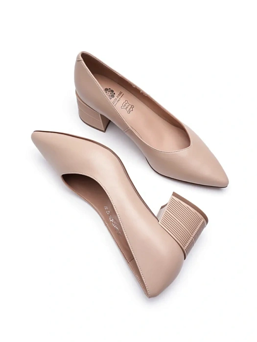 Женские туфли лодочки basic FEDERICA RODARI бежевые, артикул 17E-ZH177-L34-12