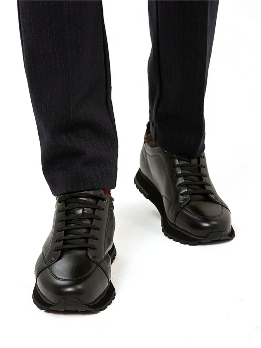 Мужские кроссовки BRUNO RENZONI  черные, артикул M149A-83A-M