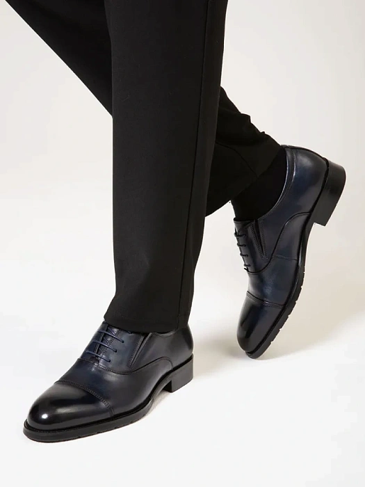 Мужские туфли BRUNO RENZONI  синие, артикул 5408A-7105D