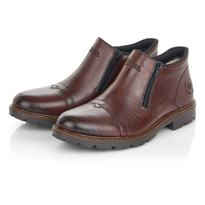 Мужские ботинки basic RIEKER коричневые, артикул 12194-25