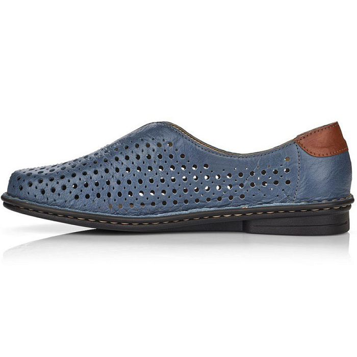Женские туфли basic RIEKER синие, артикул 48457-12