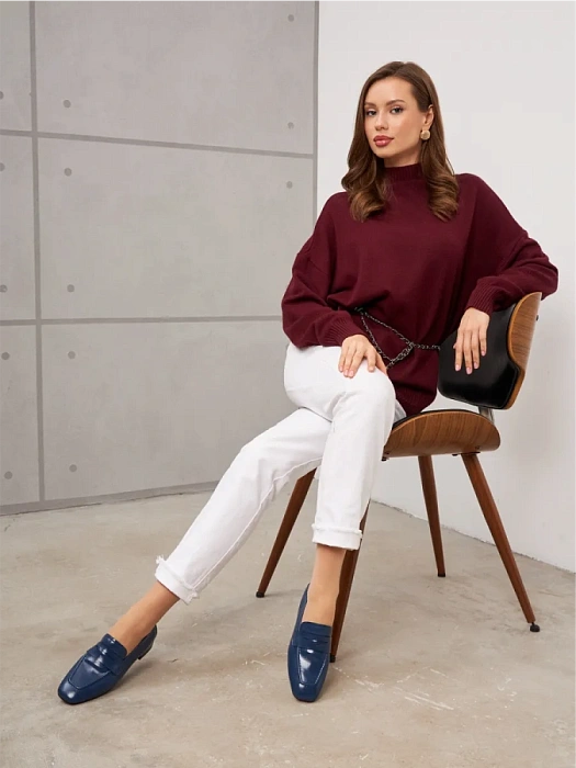 Женские туфли FEDERICA RODARI синие, артикул 4E-5136-202A-25W