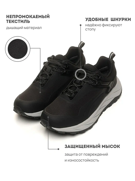 Мужские кроссовки RS SPORT черные, артикул LEKNESS-3/black/M