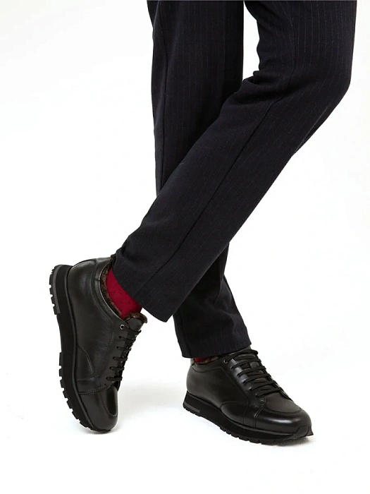 Мужские кроссовки BRUNO RENZONI  черные, артикул M149A-83A-M