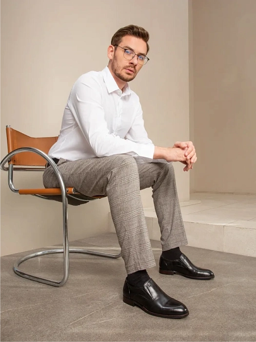 Мужские туфли BRUNO RENZONI  черные, артикул J3032-10-A33