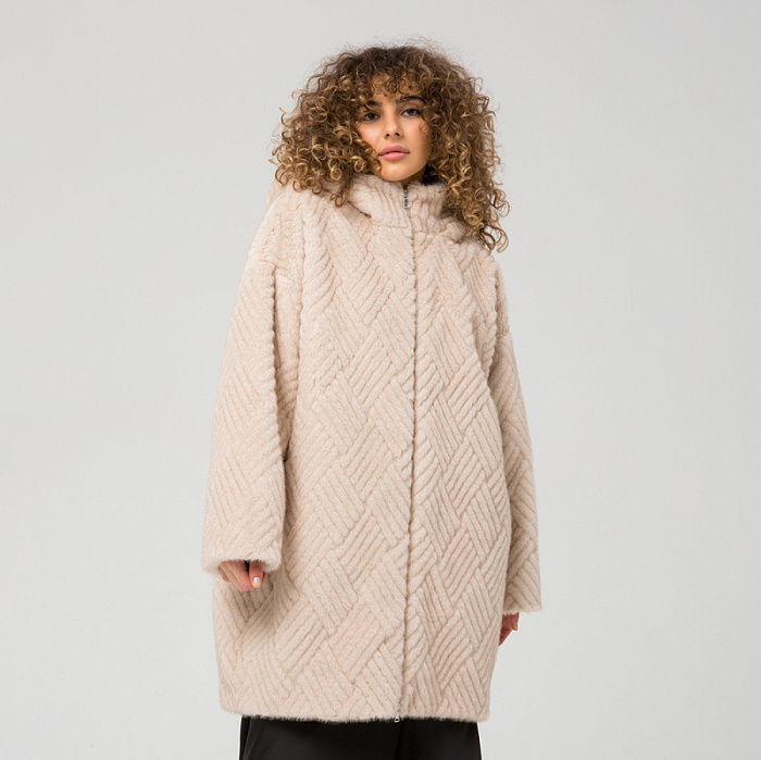 Шуба SOFIA-ALEXANDRA, артикул SA262K/90/575_champagne