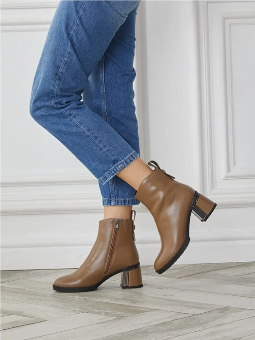 Женские ботильоны FEDERICA RODARI коричневые, артикул 7E-3H501-356