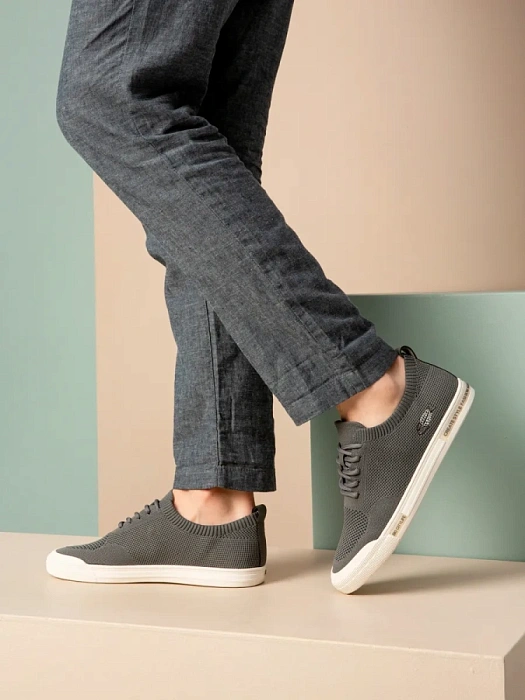 Мужские кеды BRUNO RENZONI  серые, артикул BR13527-MB/10