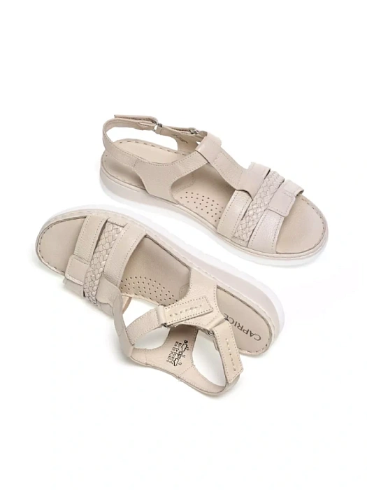 Женские сандалии CAPRICE бежевые, артикул 9-28750-42-118