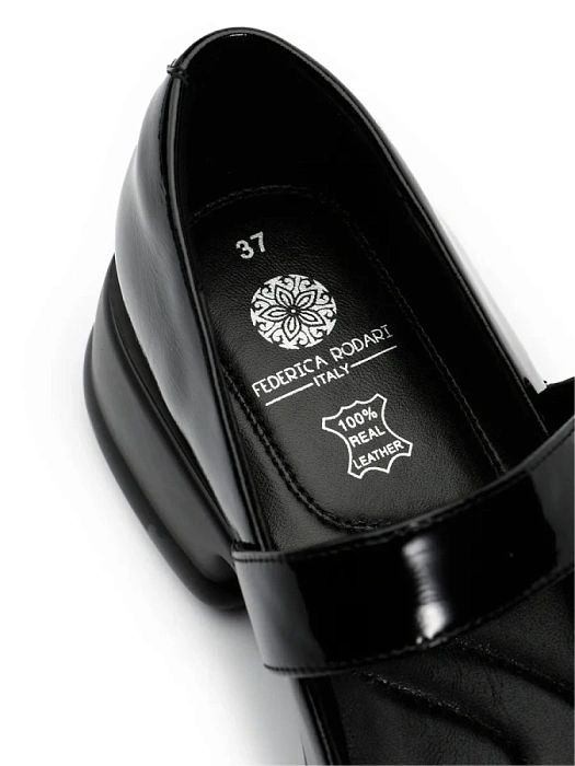Женские мери джейн FEDERICA RODARI черные, артикул FD38E-HF977-A